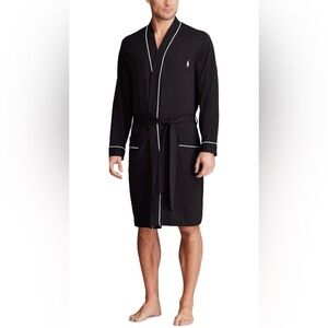 NWOT Polo Ralph Lauren Men's Black Lounge Robe Size S/M